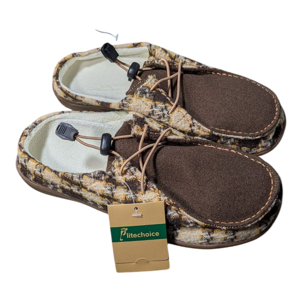 Brown and Cream Women's Sneakers